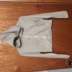 SHEIN full zip crop hoodie